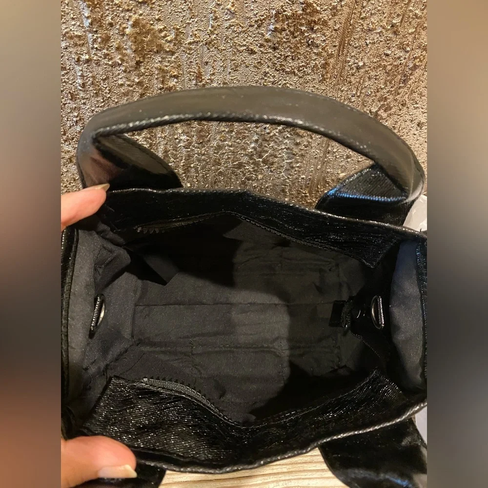 Urban Outfitters Sold Out BDG Serena Coated Denim Mini Tote Bag (Like New) Black - Picture 9 of 16